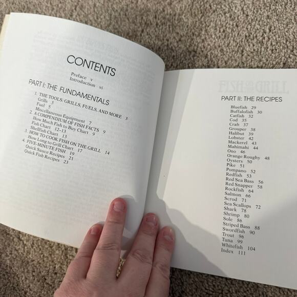 Vintage 1986 Fish on the Grill 70+ Elegant Easy Recipes Cookbook Grunes & Magida - Picture 4 of 11